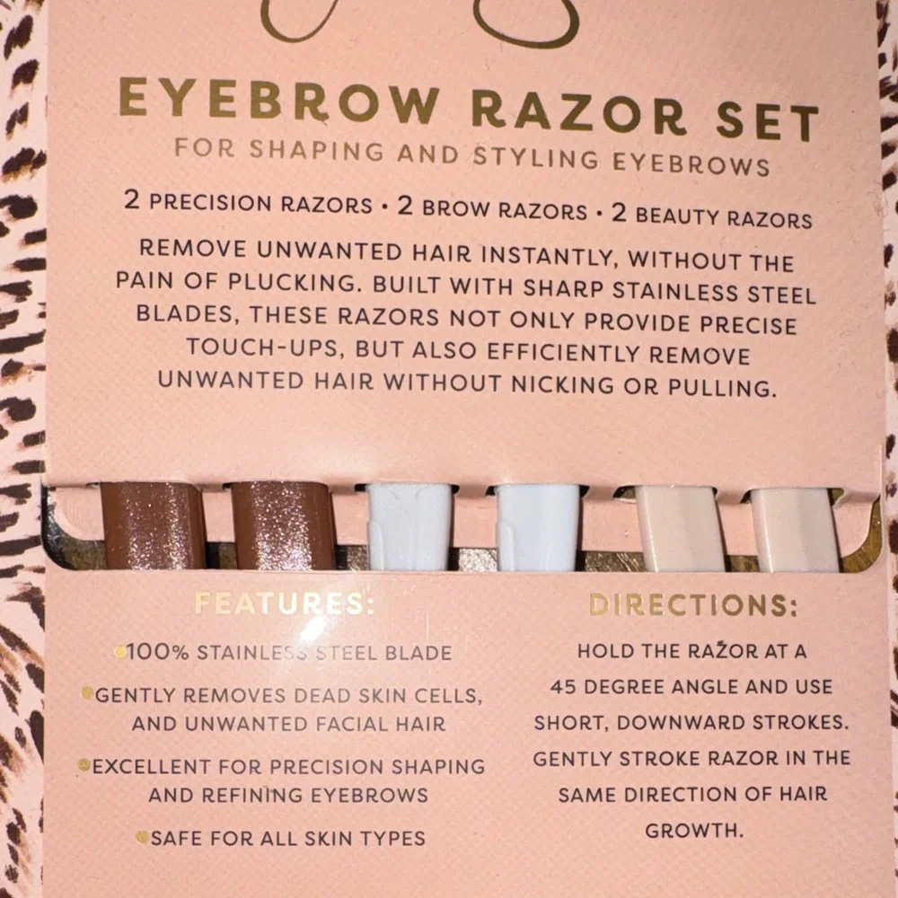 Jessica Simpson -NWT Eyebrow Razor Set – Blush, White & Brown
